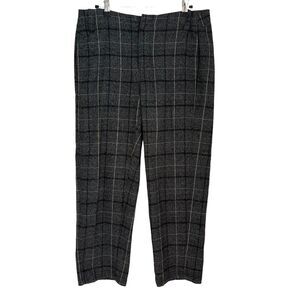 3/$30 Free People Plaid Cropped Preppy Academia Trouser Pants Black  Size 2